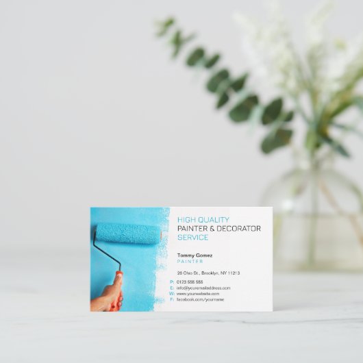 Services de peinture | Carte de visite professionn (Debout devant)