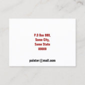 Services de peinture Cartes de visite (Dos)