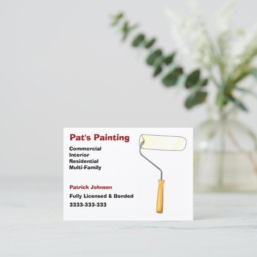 Services de peinture Cartes de visite (Debout devant)