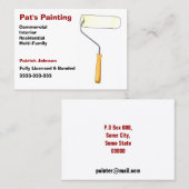 Services de peinture Cartes de visite (Devant / Derrière)