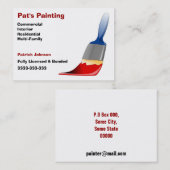 Services de peinture Cartes de visite (Devant / Derrière)