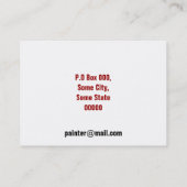 Services de peinture Cartes de visite (Dos)