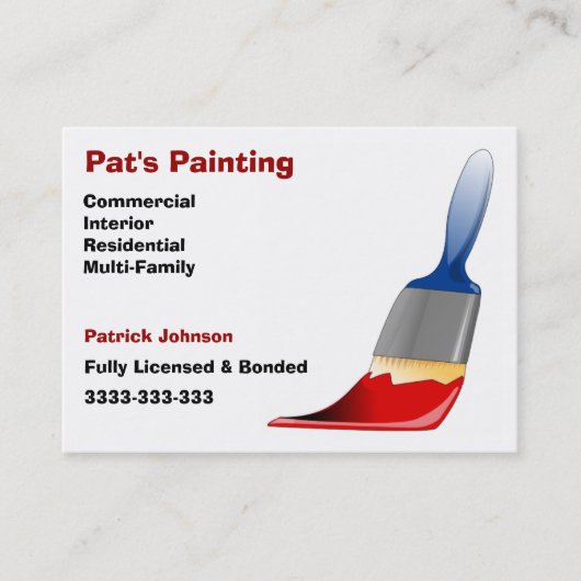 Services de peinture Cartes de visite (Devant)