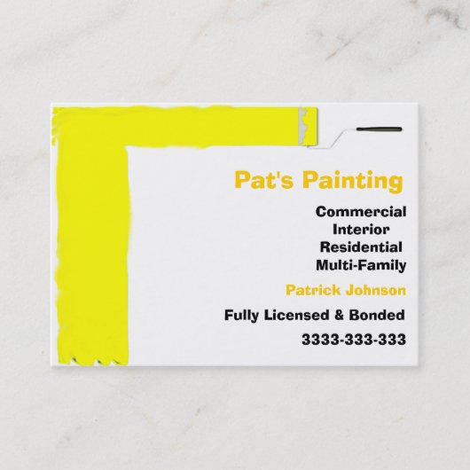 Services de peinture Cartes de visite (Devant)