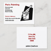 Services de peinture Cartes de visite (Devant / Derrière)