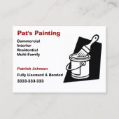Services de peinture Cartes de visite (Devant)