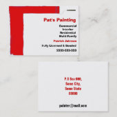 Services de peinture Cartes de visite (Devant / Derrière)