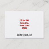 Services de peinture Cartes de visite (Dos)