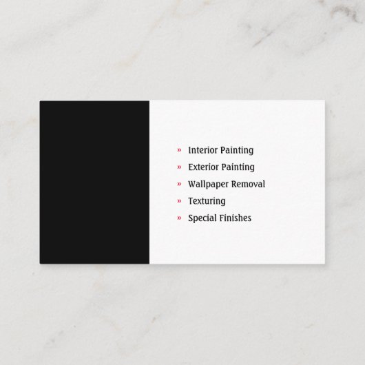 Services de peinture | Peintres Carte de visite (Dos)