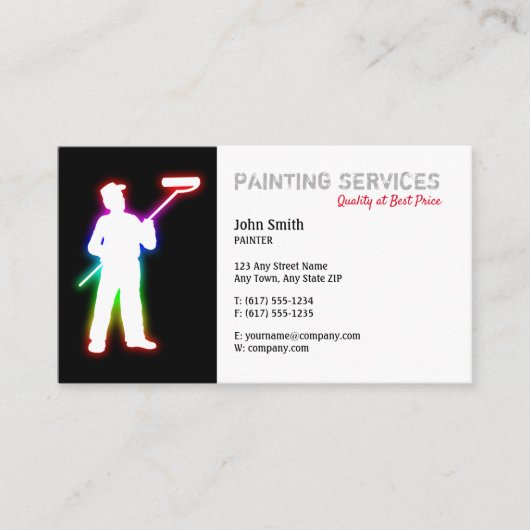 Services de peinture | Peintres Carte de visite (Devant)