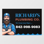 Services de plomberie Autocollant de fenêtre perso (Feuille)