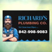 Services de plomberie Autocollant de fenêtre perso (Feuille 3)