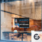 Services de plomberie Autocollant de fenêtre perso (Fenêtre de café)