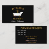 Services de plomberie Carte de visite sanitaire (Devant / Derrière)