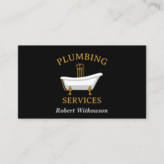 Services de plomberie Carte de visite sanitaire (Devant)