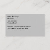 Services de plomberie de la maison Cartes de visit (Dos)