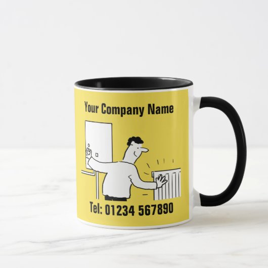 Services de plomberie et de chauffage Cartoon Mug (Droite)