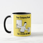 Services de plomberie et de chauffage Cartoon Mug (Gauche)