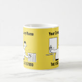 Services de plomberie et de chauffage Cartoon Mug (Centre)