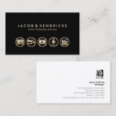 Services de production vidéo Carte de visite d'icô (Devant / Derrière)