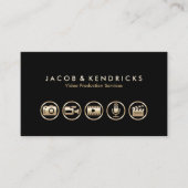 Services de production vidéo Carte de visite d'icô (Devant)