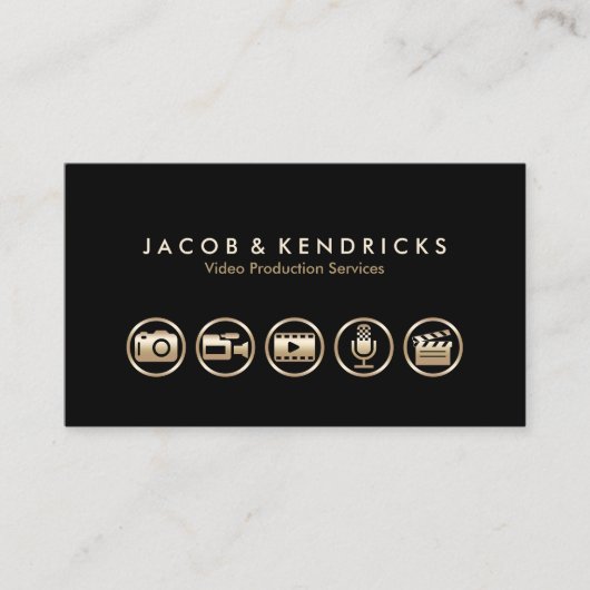 Services de production vidéo Carte de visite d'icô (Devant)