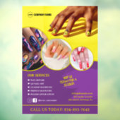 Services de salon de manucure Autocollant de fenêt (Feuille 3)