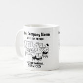 Services de secrétariat Cartoon Mug (Devant gauche)