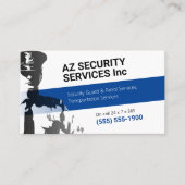 Services de sécurité | Carte de visite de police p (Devant)