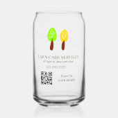 Services de soins de pelouse ajoutez nom q r code (Verso)