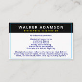 Services d'électricien, Cartes de visite d'électri (Dos)