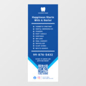 Services Dentist | QR-code zakelijke Logo Raamsticker (Vel)