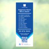 Services Dentist | QR-code zakelijke Logo Raamsticker (Vel 3)