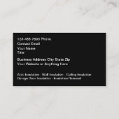 Services d'isolation Cartes de visite de contact (Dos)