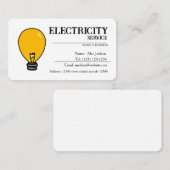 SERVICES ÉLECTRIQUES cartes de visite (Devant / Derrière)