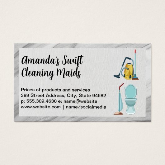 Services et équipement de nettoyage de la maison (Devant)