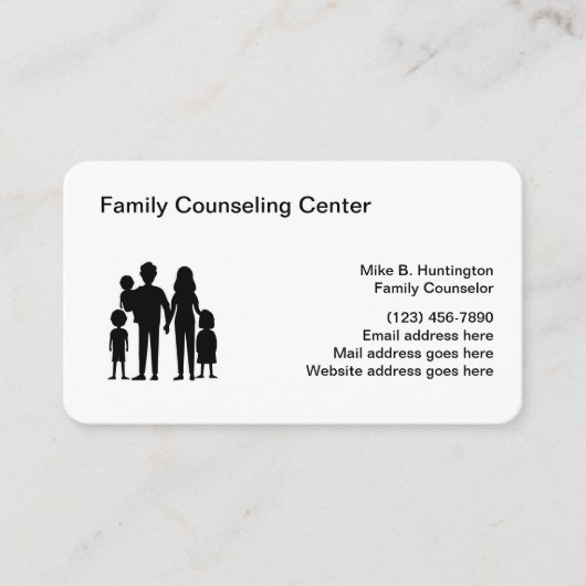 Services modernes de counseling familial Cartes de (Devant)