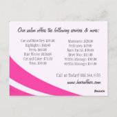 Services offerts ~ Carte postale (Dos)