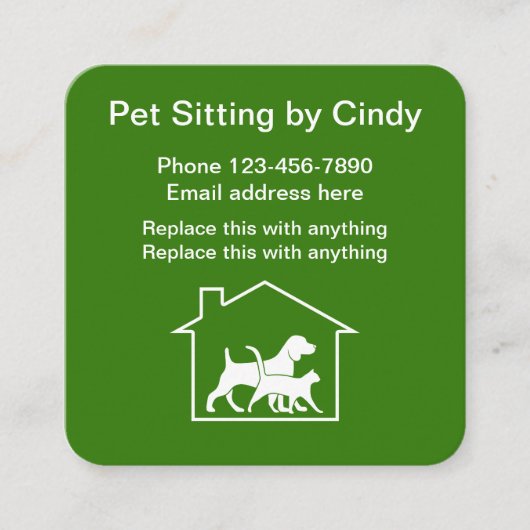 Services pour animaux de compagnie Cartes de visit (Devant)