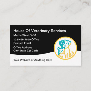 Services vétérinaires Moderne Carte de visite simp