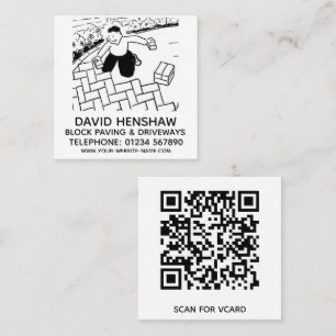 Services voor het blokkeren van bestrating en het  vierkante visitekaartje