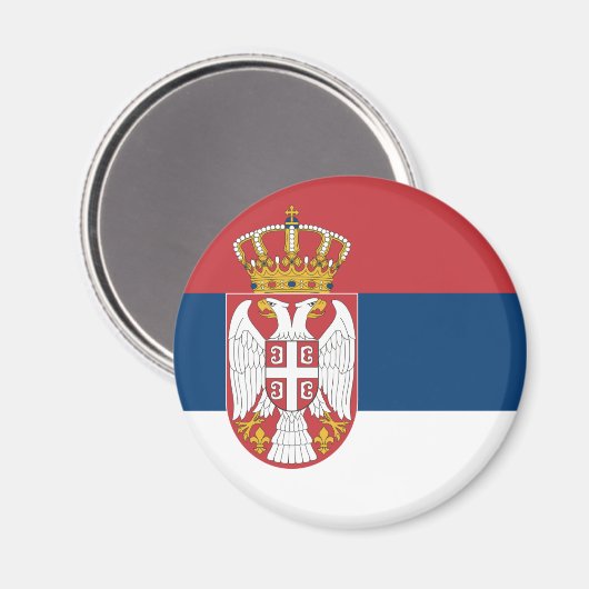 Servië Flag Magnet Magneet (Voorkant / Achterkant)