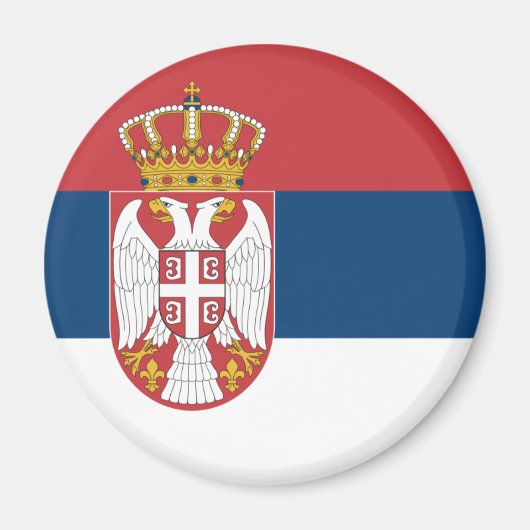 Servië Flag Magnet Magneet (Voorkant)