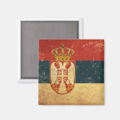 Servië Flag Magnet Magneet (Voorkant / Achterkant)