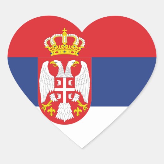 servië hart sticker (Voorkant)