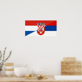 servië - kroatië - halve symbool poster (Keuken)