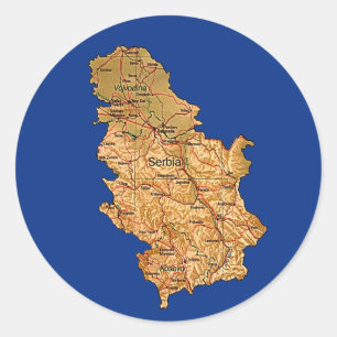 Servië Map Sticker