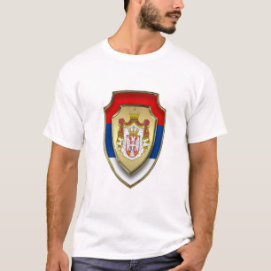 Servië middeleeuwse schild Servië wapen nieuw 3 T-shirt