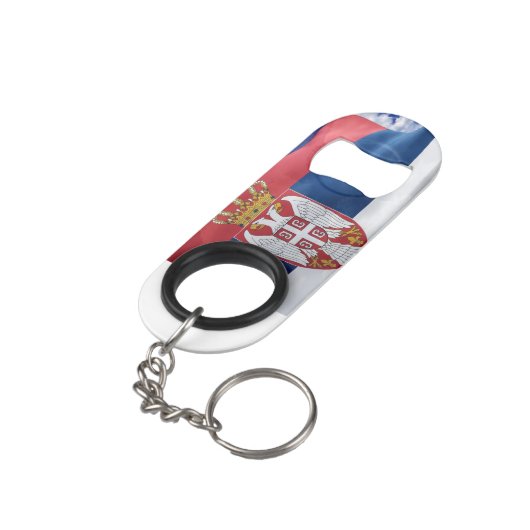 Servië Mini Flessenopener (Achterkant Gekanteld)