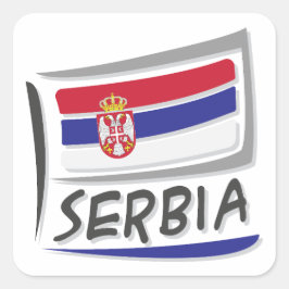 Servië Pride X vlag Vierkante Sticker
